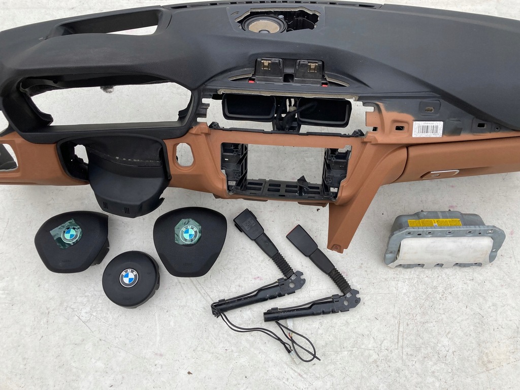 фото №5, Bmw 3 f30 f31 f34 коричневый hud приборная панель консоль подушки безопасности