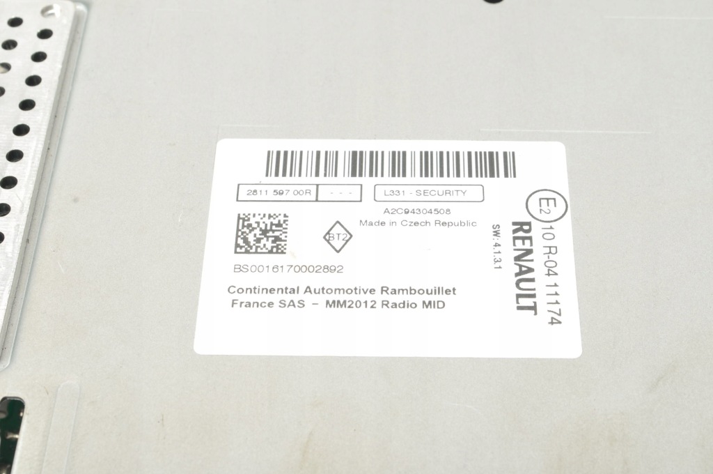 Renault zoe радио навигация 281159700r Цена