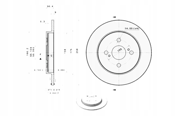 фото №1, Brembo гальмівні диски гальмівні 2szt aston martin cygnet 1