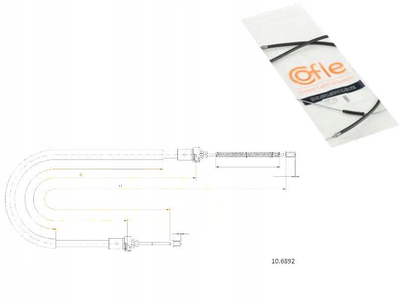 фото №1, Cofle трос тормоза ручного dacia logan express 1