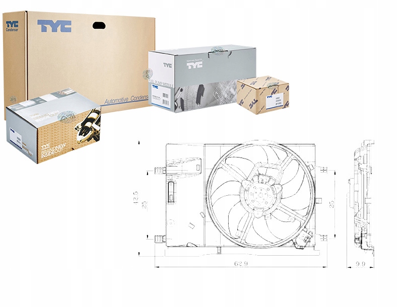 фото №1, Tyc 809-0018 вентилятор, охолодження двигуна