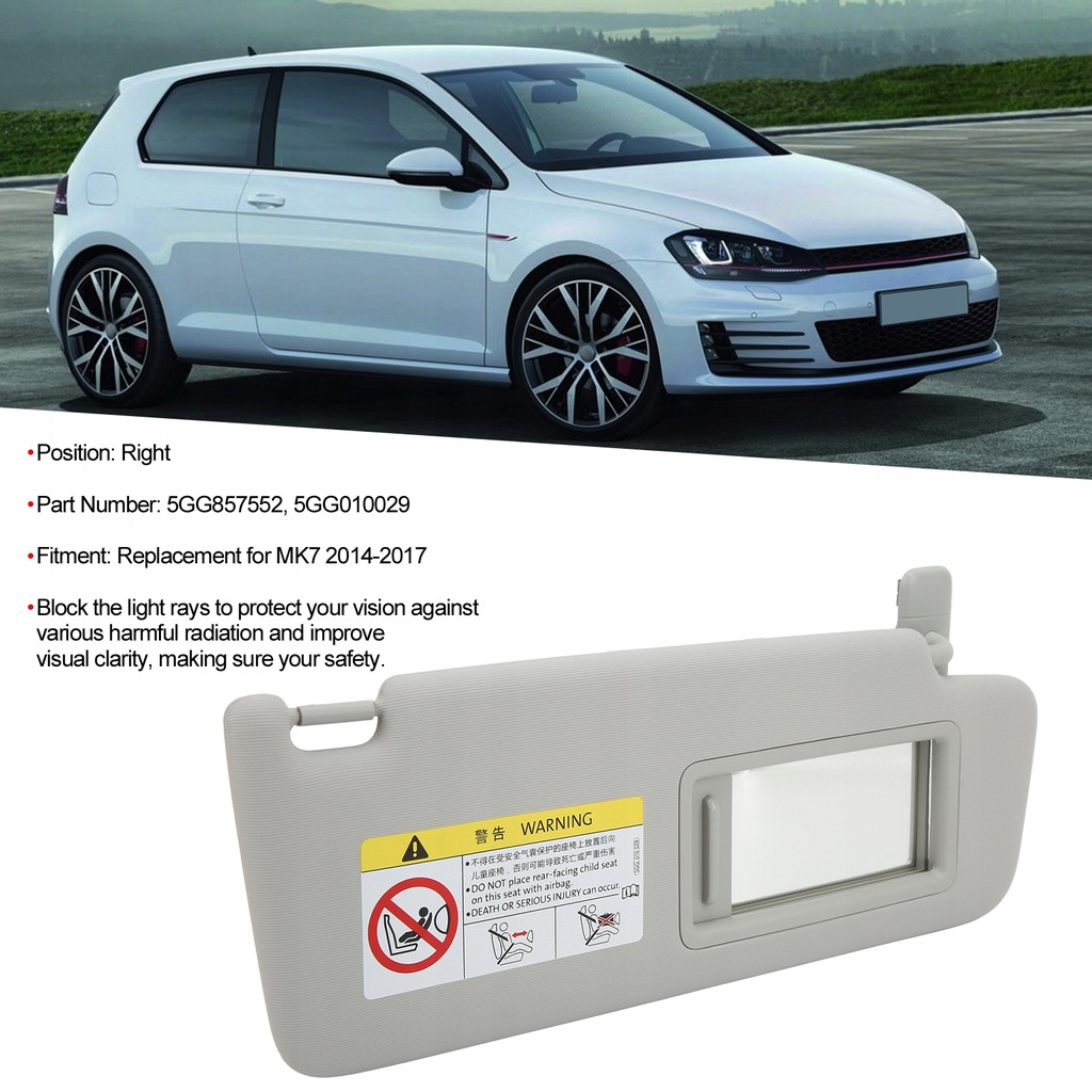 фото №9, Защита солнцезащитная 5gg857552 правая do golfa mk7 2014-2017 5gg010029