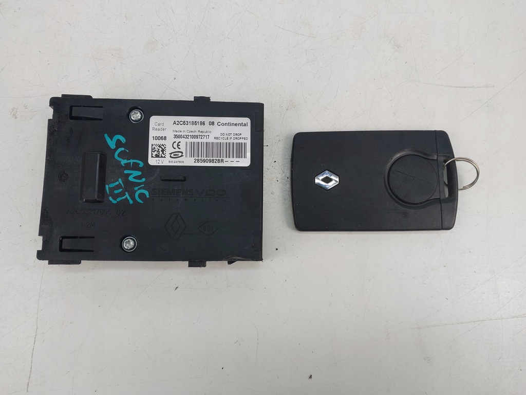 фото №1, Зчитувач карти замок запалювання 285909828r renault grand scenic iii