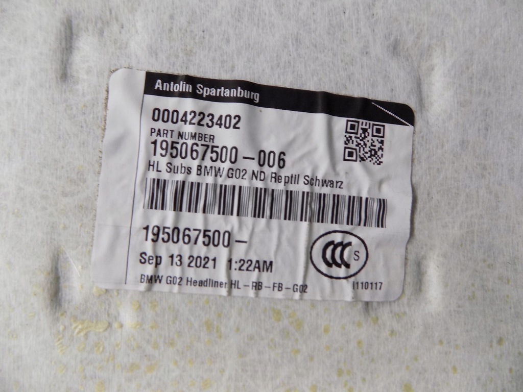 фото №7, Bmw x4 g02 потолок czarna m-pakiet do восстановление po срабатывании шторка