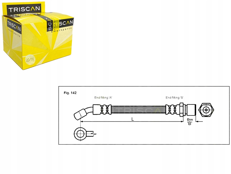 фото №1, Шланг гальмівний elast. daewoo перед nubira rezzo