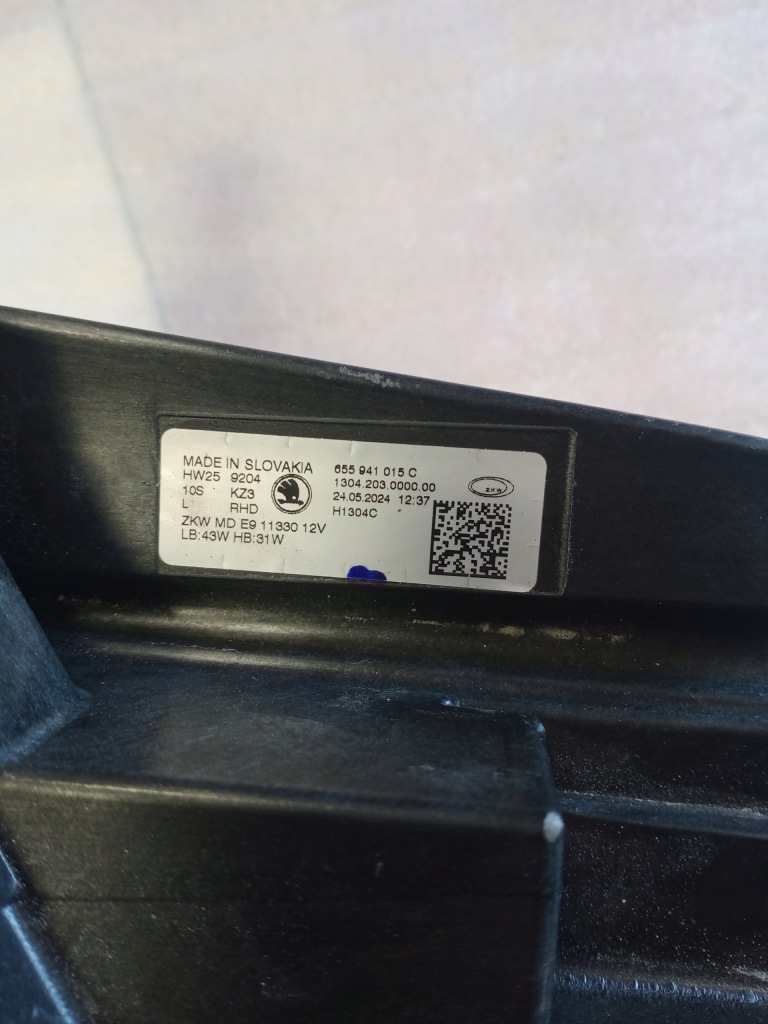 Купити Фара лівий skoda kamiq рестайлінг  nr оригінал 655941015c