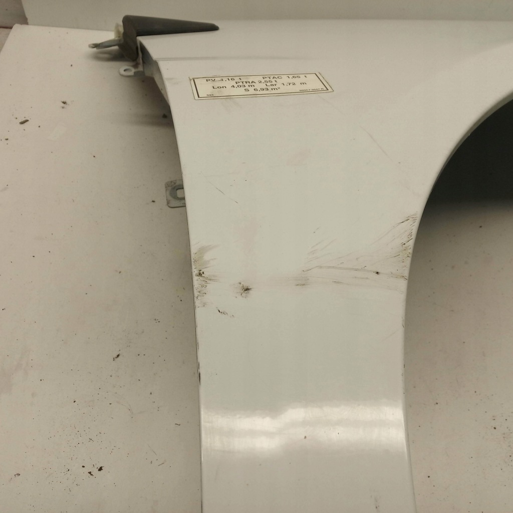 Крило правий перед передній 185 renault clio 3 dv369 8200256118 білий Зі Шроту