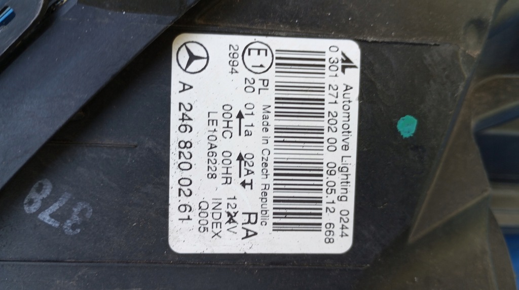 фото №14, Лампа правий перед eu a2468200261 mercedes b klasa w246 2011-