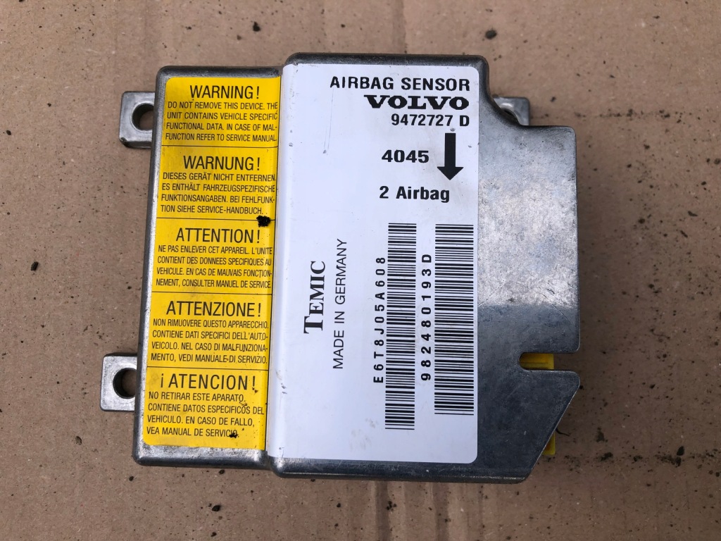 фото №1, Датчик модуль подушка безопасности volvo s70 v70 i 95-00 9472727d