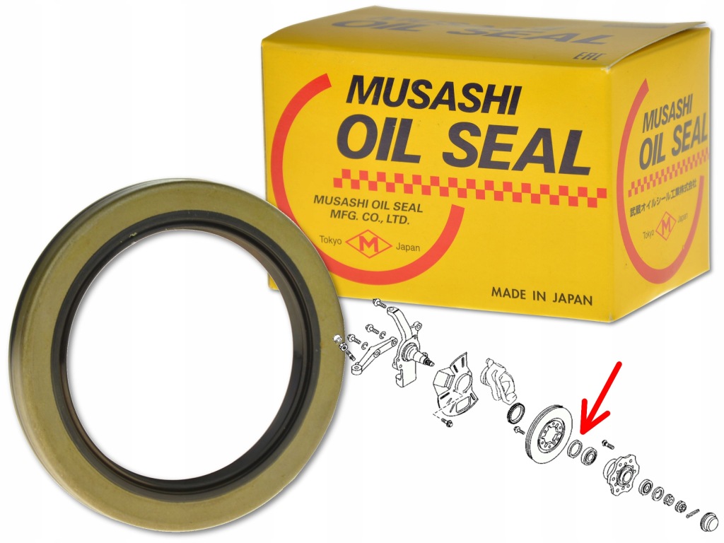 фото №1, Сальник ступица колеса перед 52x70x9 m4561 japan