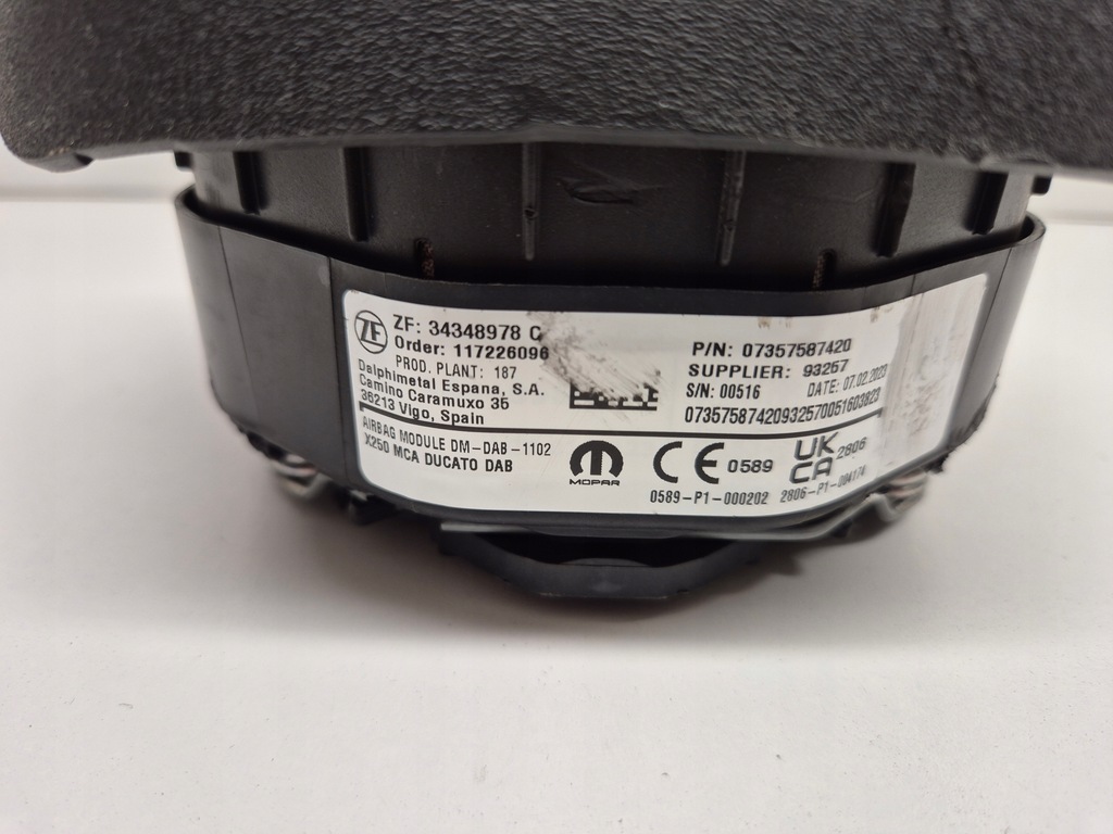 фото №5, Fiat ducato iii lift подушка водителя подушка безопасности оригинал 2021-