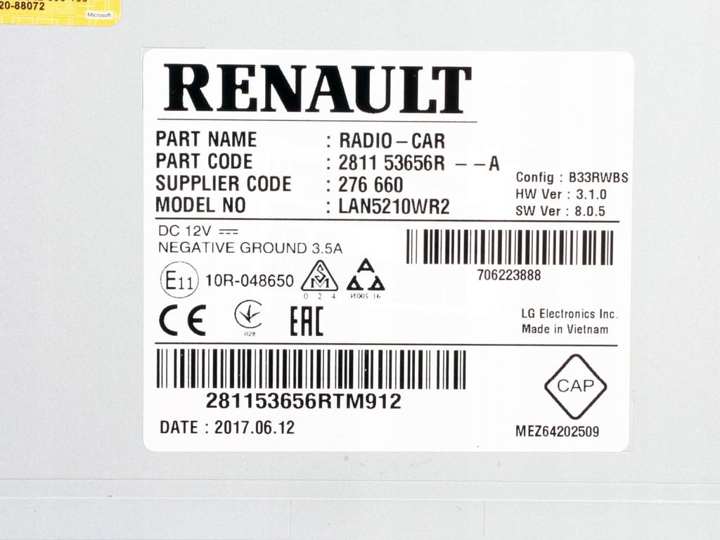 фото №7, Екран навігації r clio iv ren 281153656r