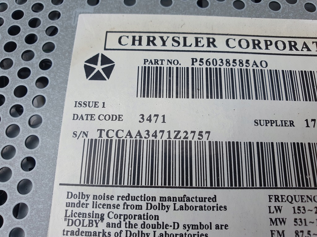 фото №7, 0467185ai счетчик приборы chrysler оригинальный номер pt cruiser 2001 2.2 crda