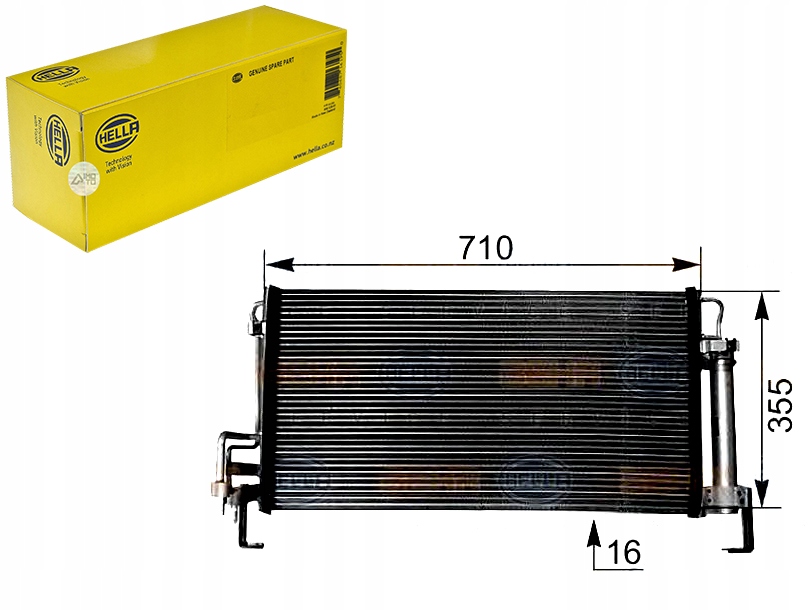 фото №1, Конденсатор кондиционера hyundai trajet 2,0crdi 00-