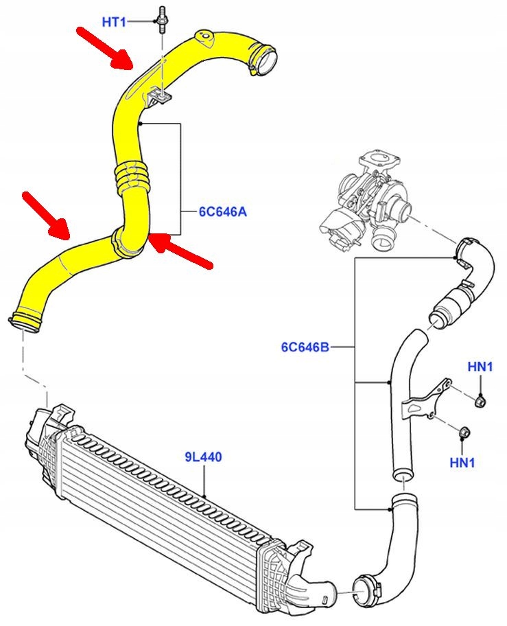 Ford mondeo mk4 galaxy 2 s-max 1,8 tdci шланг труба пабтрубок  turbo интеркулер Недорого