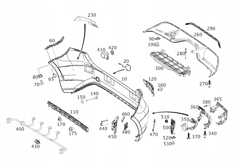 Купити Бампер задні mercedes a klasa w176