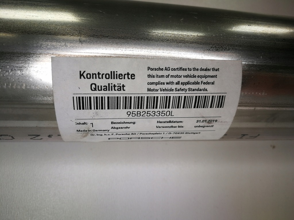 фото №7, Труба выхлопная element системы wydeczowego porsche macan 95b253350l