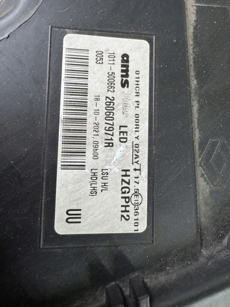 фото №9, Лампа ліва перед renault koleos ii 2 lift 19-22 full led