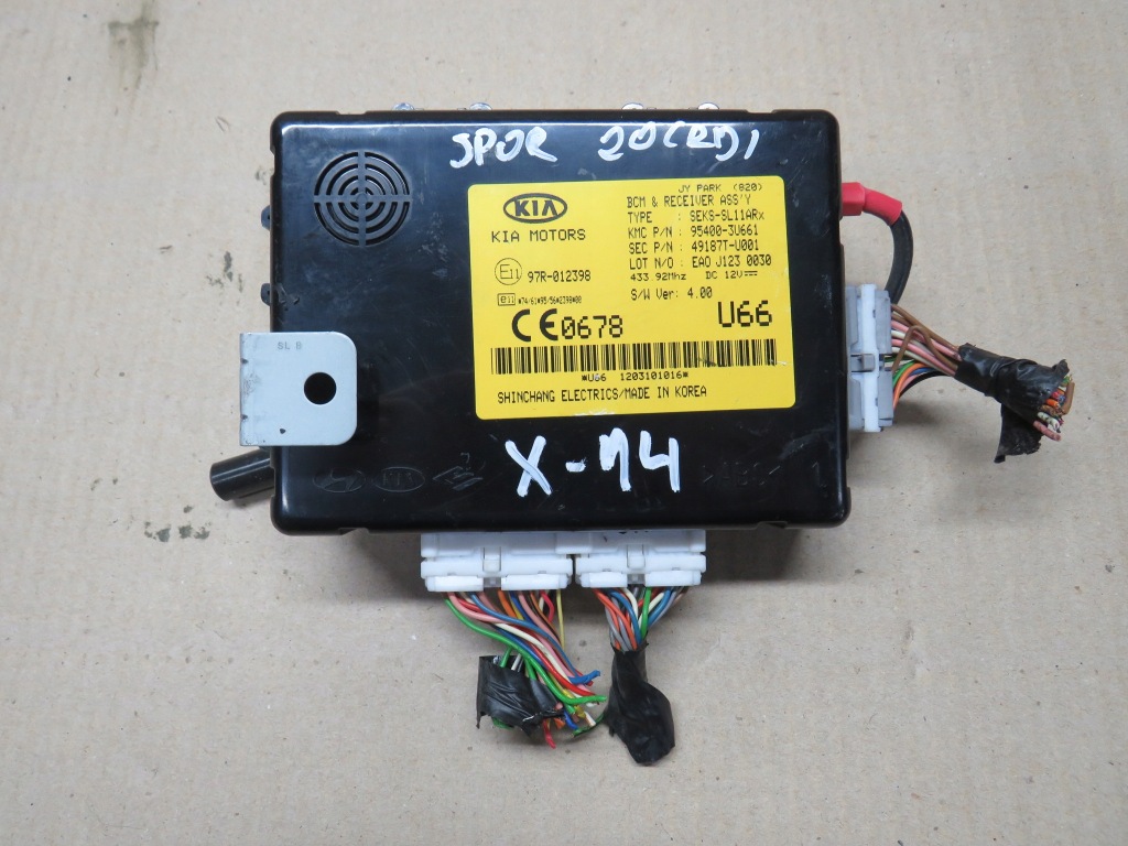 фото №1, Kia sportage iii модуль блок управления bcm 95400-3u661