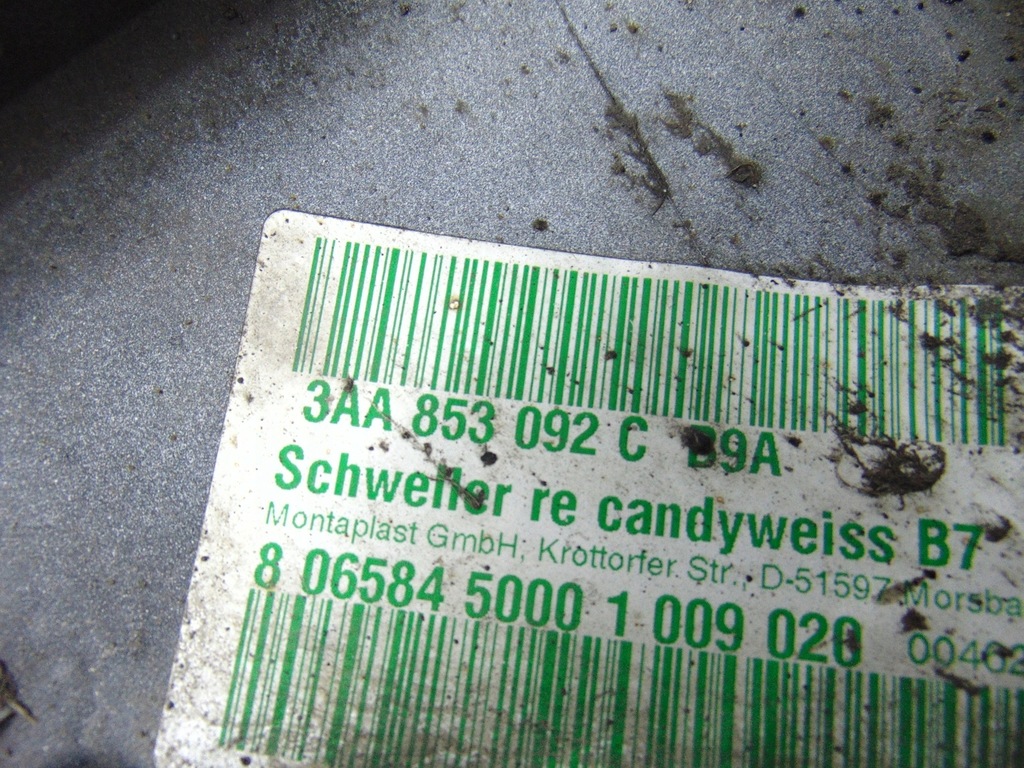 фото №6, Volkswagen оригинальный номер 3aa853092c молдинг порог