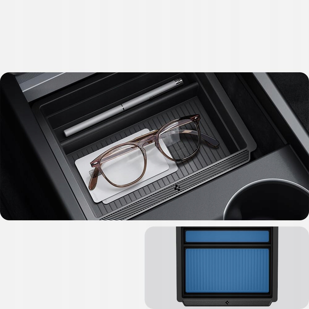 фото №7, Органайзер автомобильный do tesla model 3 highland, spigen sliding console