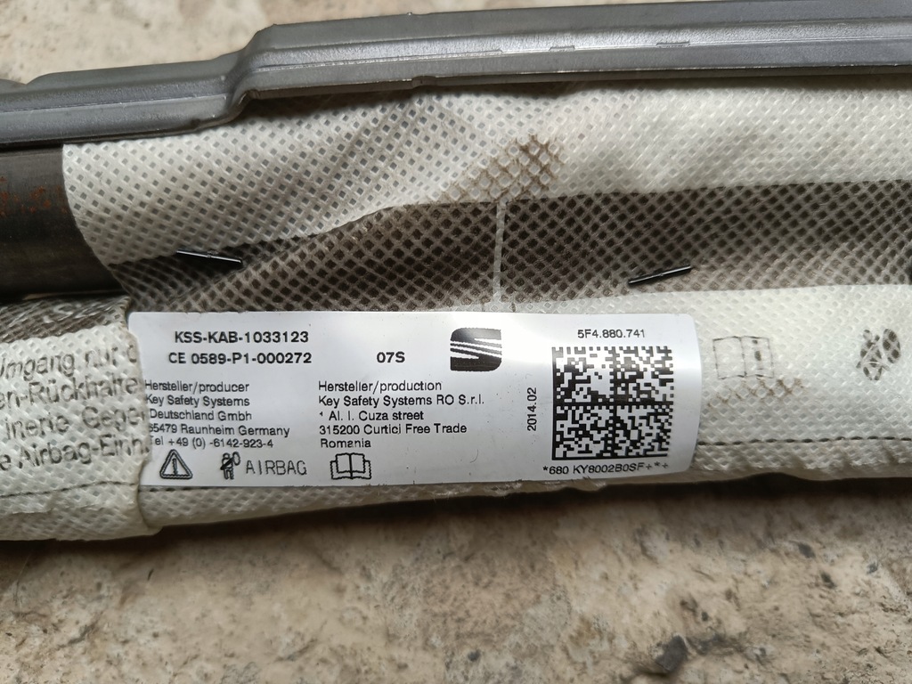 фото №7, Шторка безопасности левая seat leon 3 iii подушка воздушная подушка безопасности 5 дверь 5f4880741