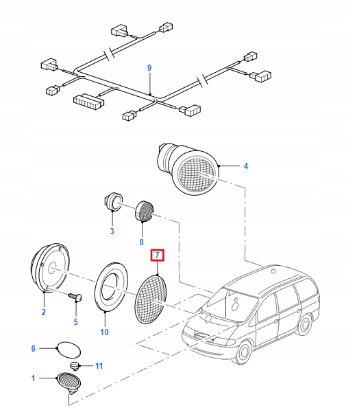фото №1, Решітка динаміка 1057780 ford galaxy mk1 1994-2000