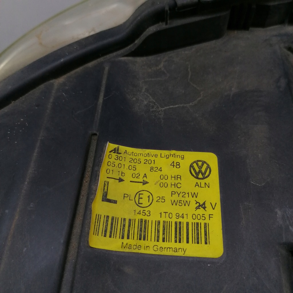 фото №7, Vw touran фара левый eu 1t0941005f