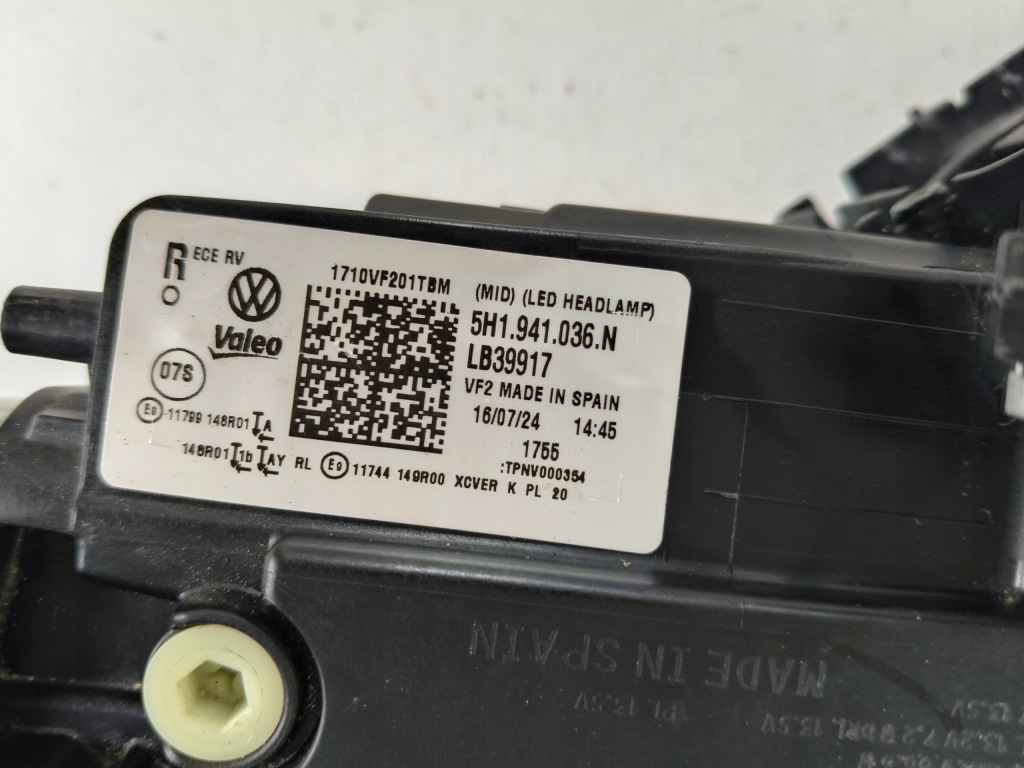 фото №10, Лампа правая фара vw golf viii 8 5h 5h0 23- lift full led