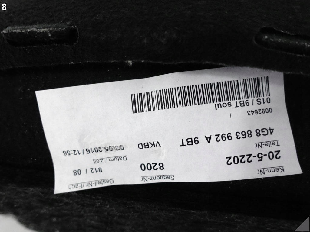 фото №9, Audi rs7 s7 a7 4g8 c7 10-18 lift обшивка оббивка багажника права 9bt