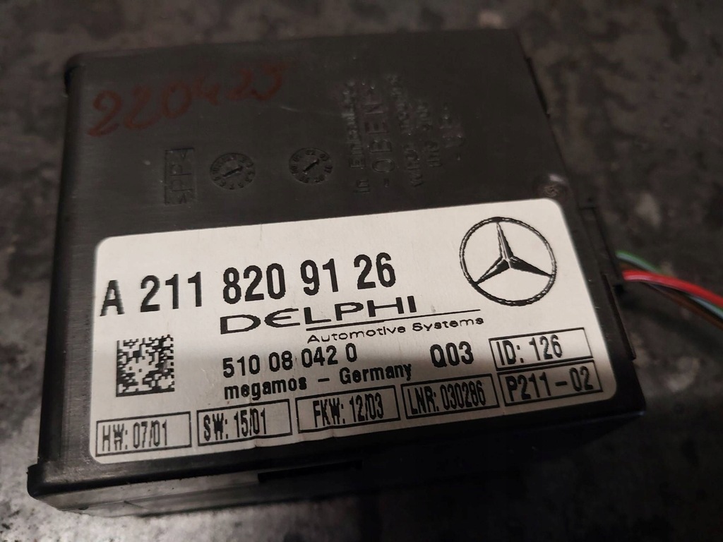 фото №5, Блок керування / модуль сигналізація mercedes-benz c w203 a2118209126