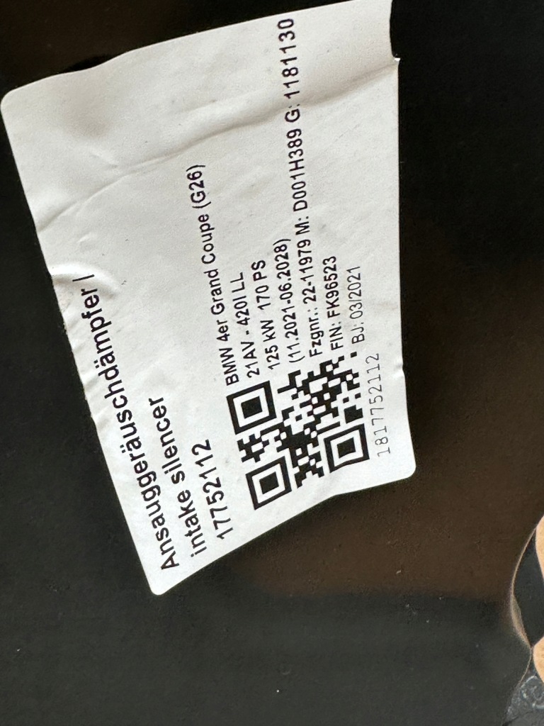 фото №5, Bmw g20 g21 корпус фільтра повітря 8580424