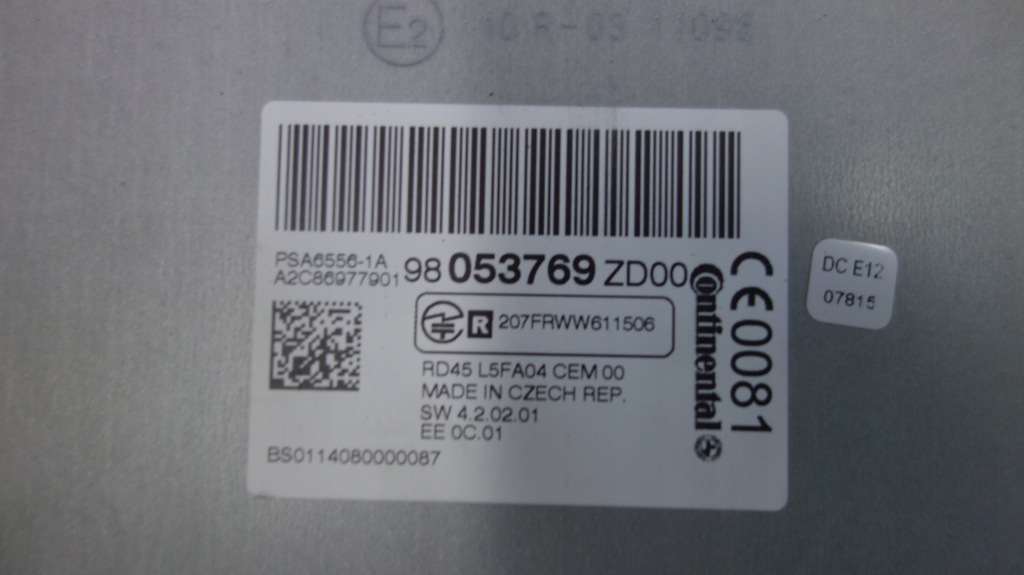 фото №2, Peugeot 3008 радио 98053769