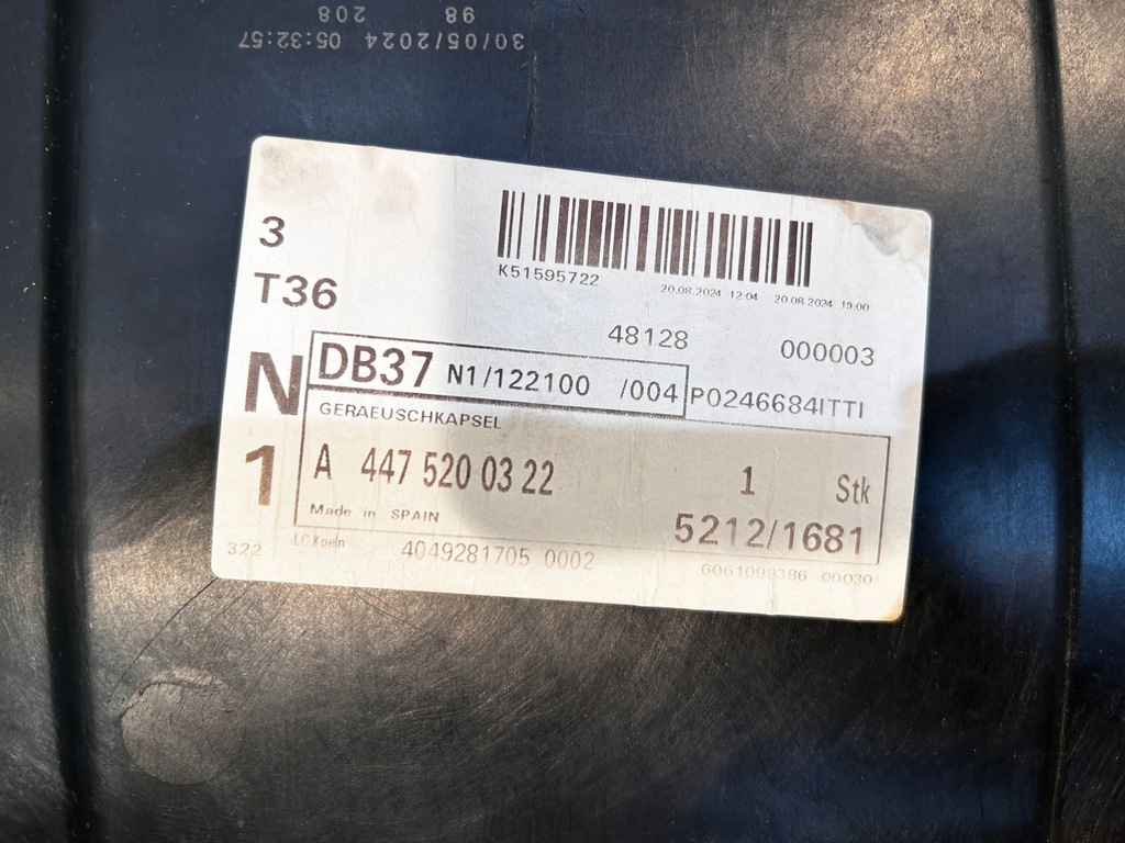 фото №11, Mercedes vito w447 v-klasa eqv плита захист pod двигун a4475200322