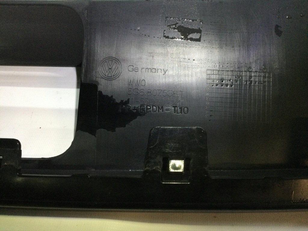 фото №8, Диффузор накладка бампера задняя 5g6807568t vw golf vii r-line