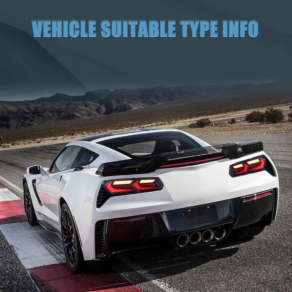 фото №9, Chevrolet corvette c7 2014-2019 лампа лампи задня комплект europa led vland