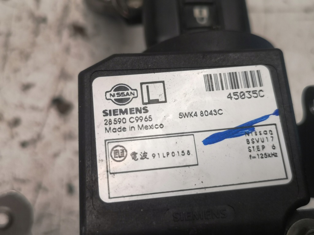 фото №7, Nissan almera n16 колонка рулевая замок зажигания