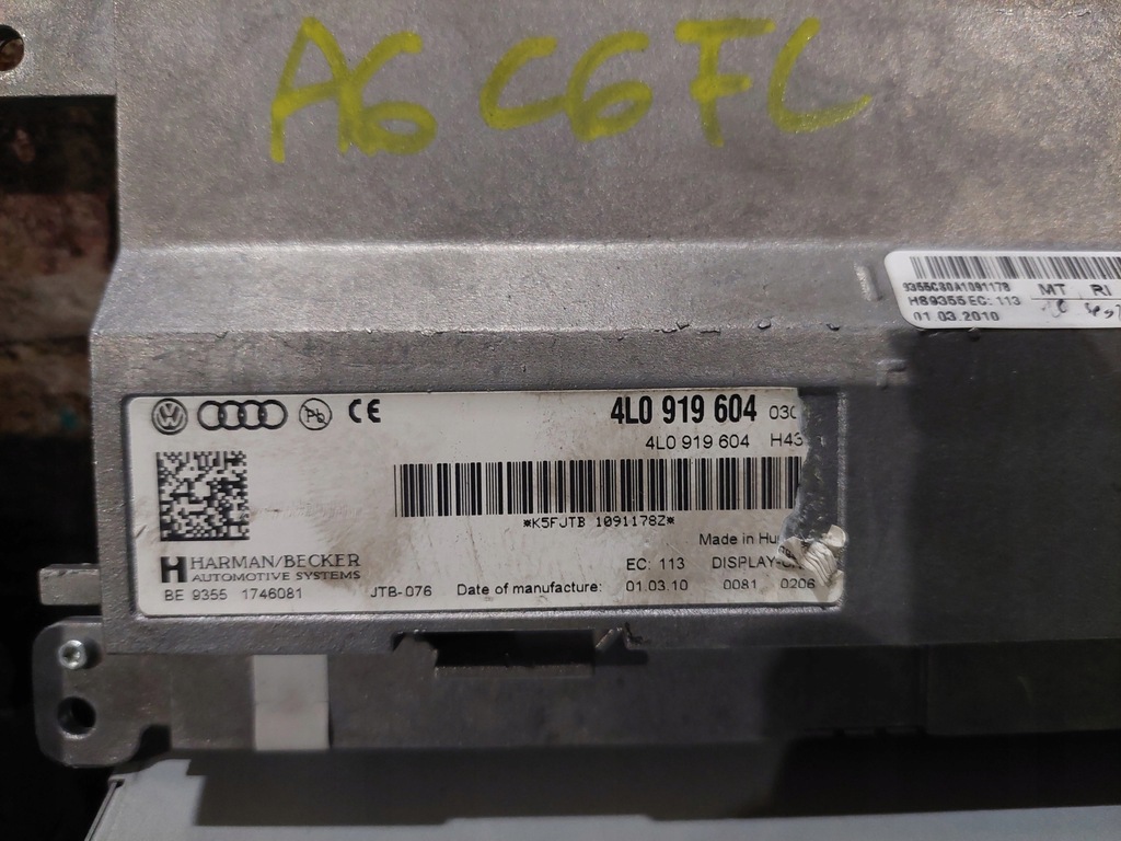 фото №9, Модуль тюнер радио навигации mmi дисплей 4e0035652a 4l0919604 4f2919611h