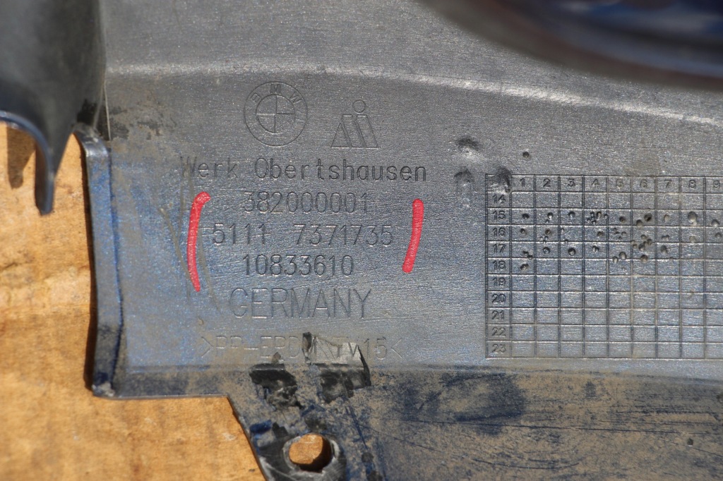 фото №8, Bmw оригинальный номер 51117371735 бампер