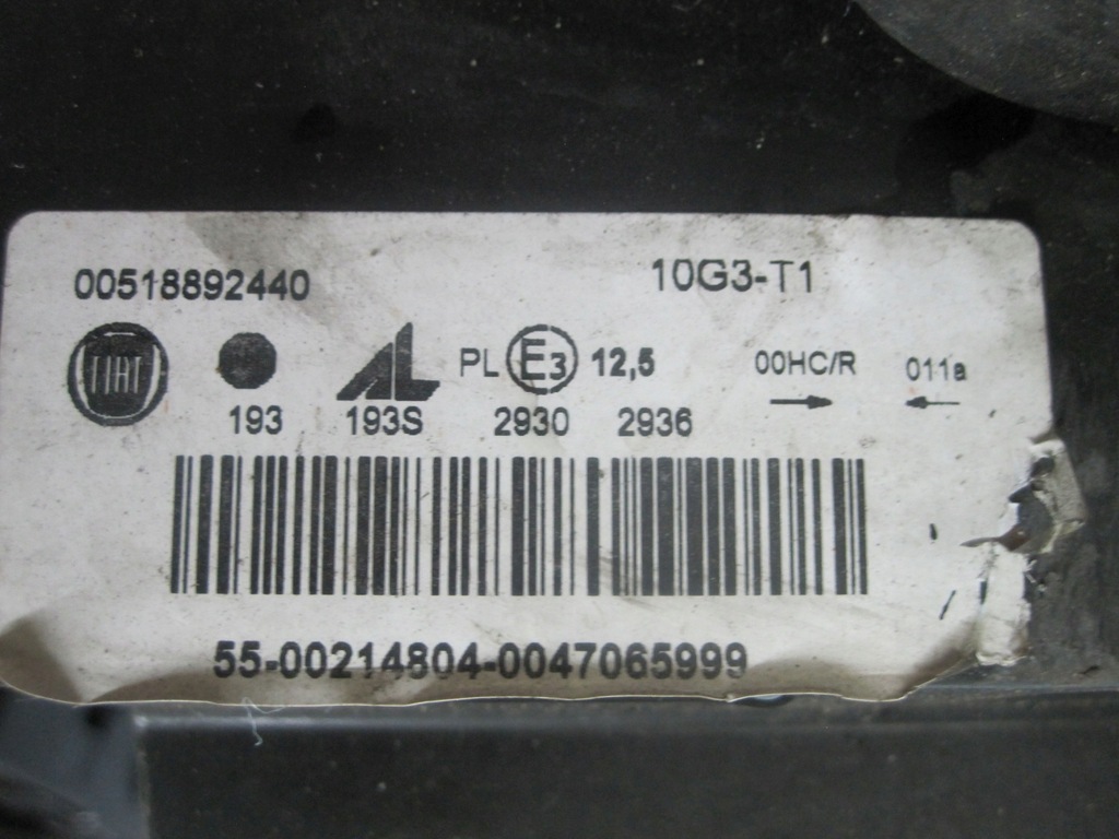 фото №7, Panda iii 13r лампа правый перед 00518892440 20003509 anglik