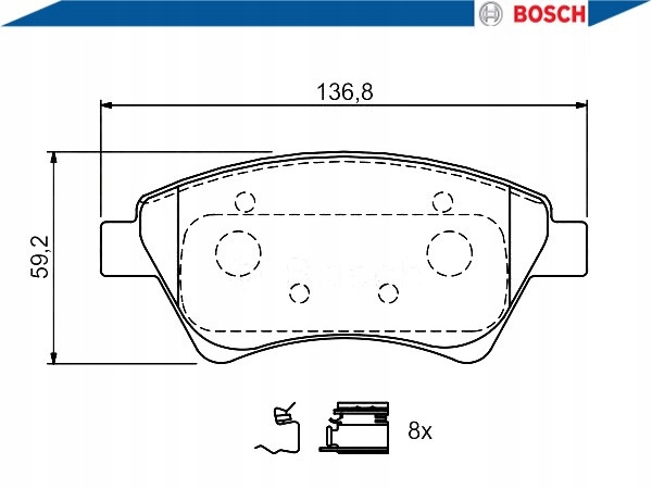 фото №2, Bosch тормозные колодки тормозные renault grand scenic ii 1.6