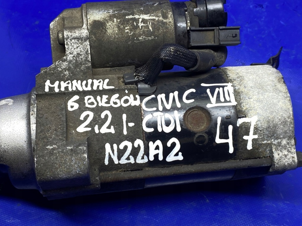 фото №7, Стартер civic viii cr-v n22a2 2.2 i-ctdi m002t85871 механическая коробка передач 6-biegów