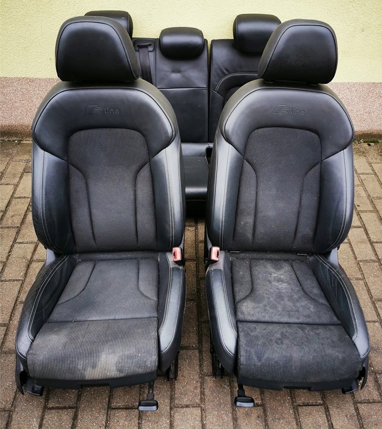 фото №2, Audi q3 8u 8u0 11-18 s-line сиденья заднее сиденье салон полукожа