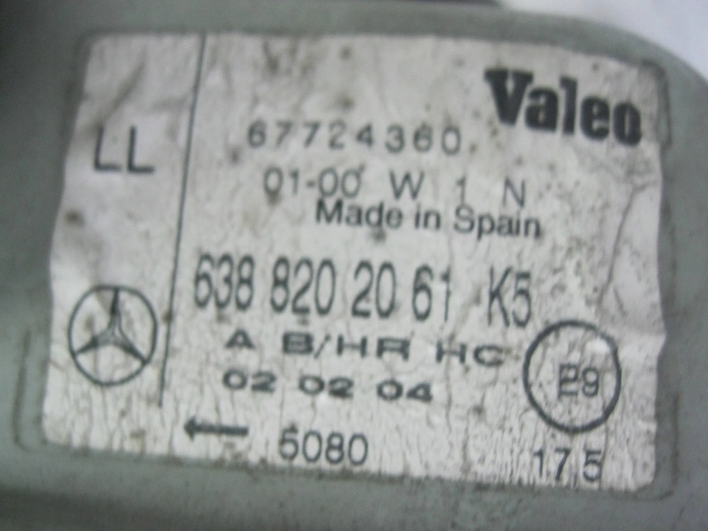 фото №6, Лампа перед правая 6388202061 mercedes w638 96-