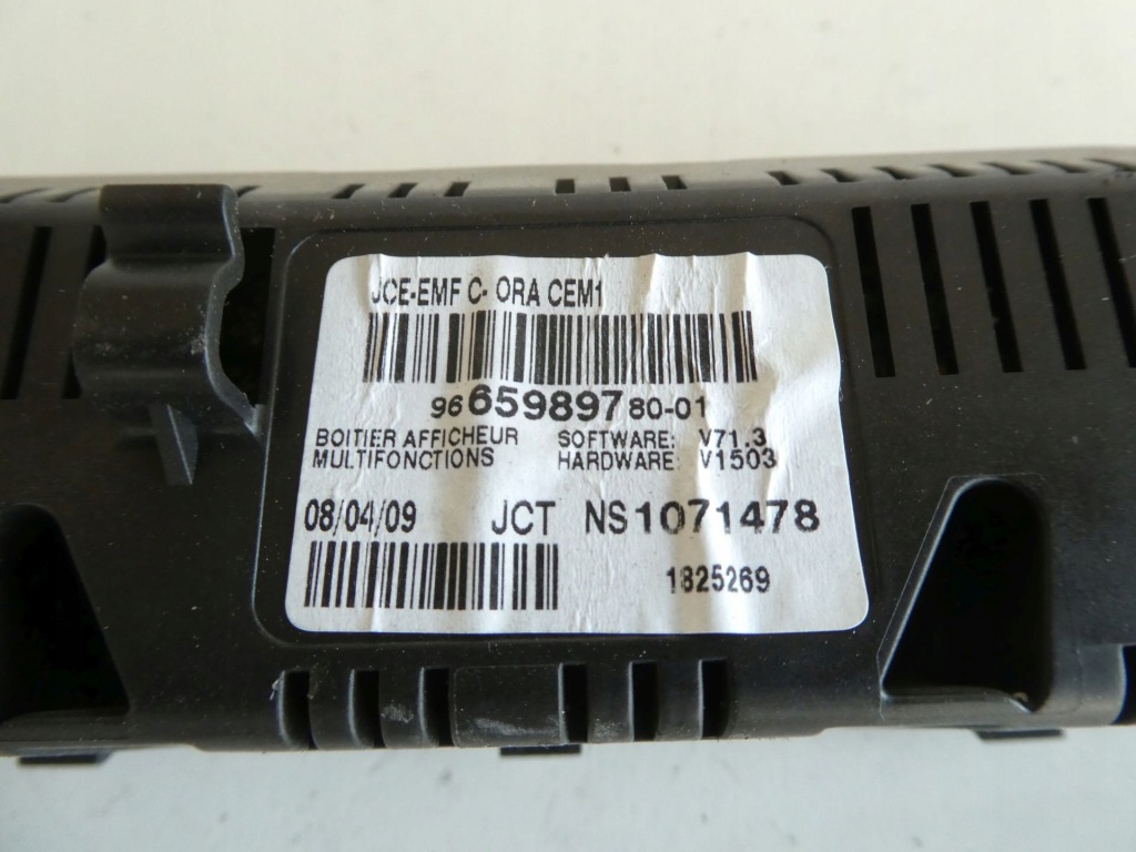 фото №4, Дисплей радио часы peugeot 308 9665989780