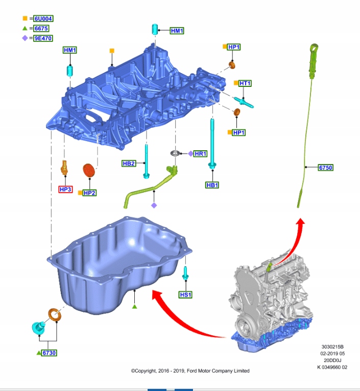 Щуп оливи ford transit 2.0 tdci дизель _ 2586205 _ nk3q-6750-ba Ціна