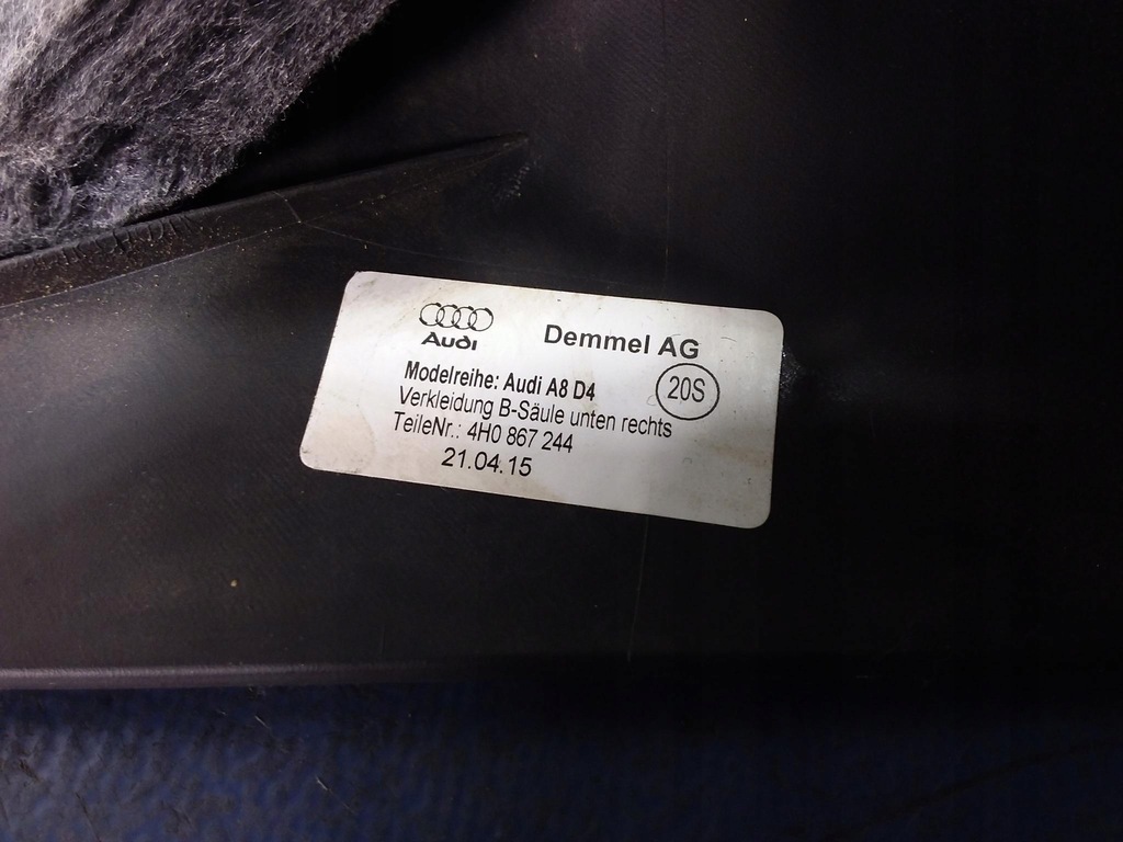 фото №11, Audi a8 d4 захист корпус стійка b права 4h0867244