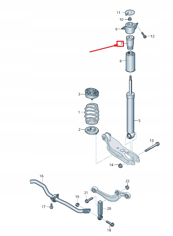 Купить Audi a4 avant b9 задний shock абсорбер helper spring 8w0512131m