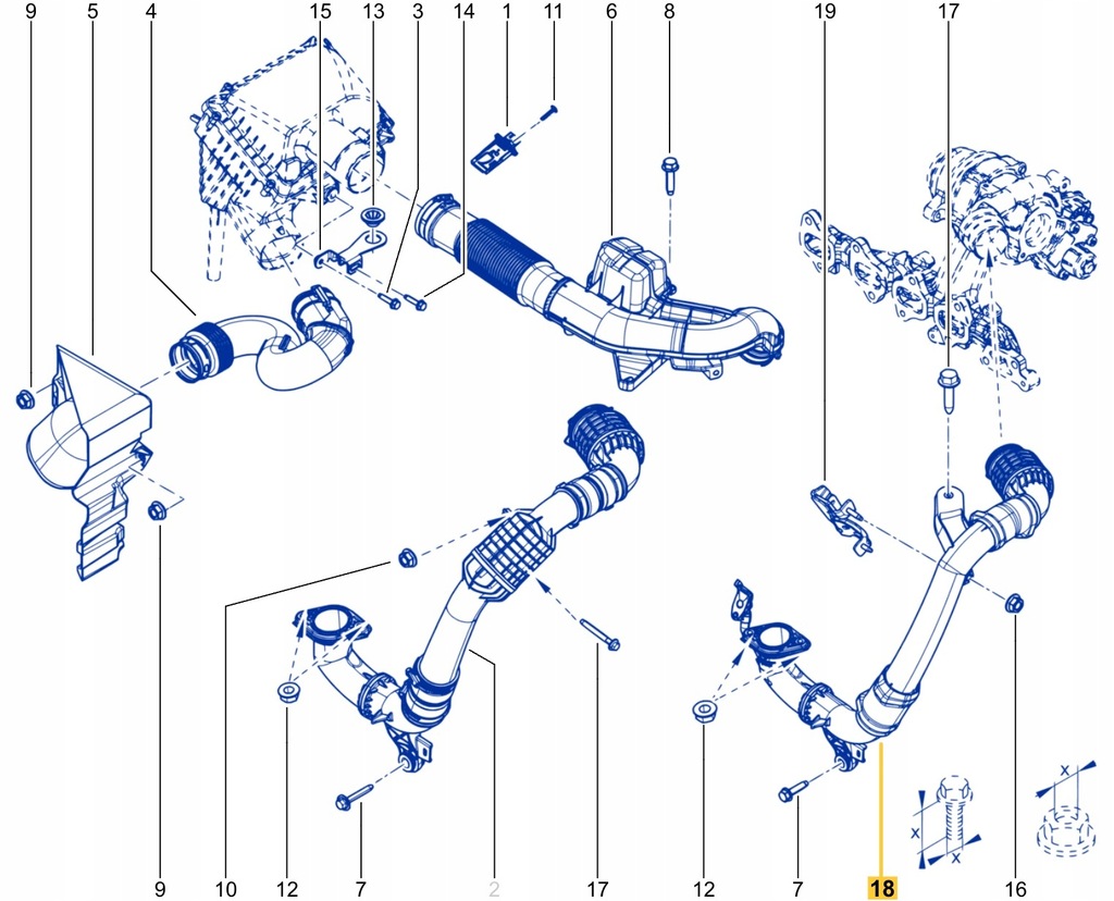 фото №12, Шланг воздуха renault trafic iii iv nissan nv300 2.0 dci 144605770r