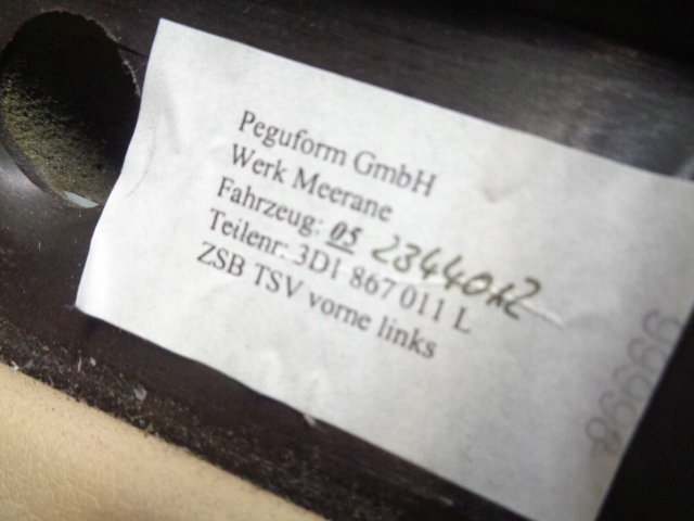 фото №15, Обшивка двері лівий перед vw phaeton шкіра